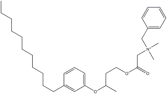 N,N-Dimethyl-N-benzyl-N-[[[3-(3-undecylphenyloxy)butyl]oxycarbonyl]methyl]aminium Struktur