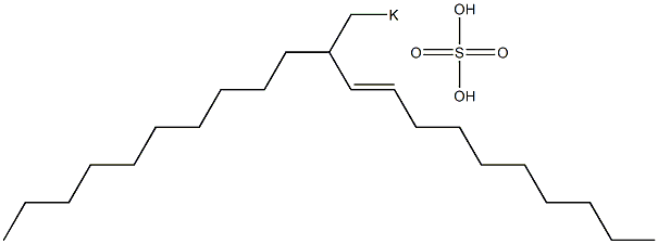 Sulfuric acid 2-decyl-3-dodecenyl=potassium ester salt Struktur