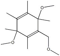 3,6-Dimethoxy-1-methoxymethyl-2,3,4,5,6-pentamethyl-1,4-cyclohexadiene Struktur