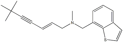 (2E)-6,6,N-Trimethyl-N-(1-benzothiophen-7-ylmethyl)-2-hepten-4-yn-1-amine Struktur