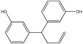 3,3'-(3-Buten-1-ylidene)bisphenol Struktur