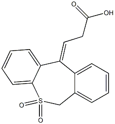 (E)-3-[(6,11-Dihydrodibenzo[b,e]thiepin 5,5-dioxide)-11-ylidene]propionic acid Struktur