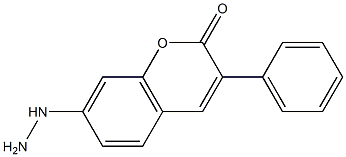 3-Phenyl-7-hydrazinocoumarin Struktur