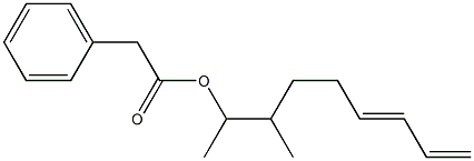 Phenylacetic acid 1,2-dimethyl-5,7-octadienyl ester Struktur