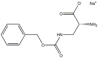 [R,(+)]-2-Amino-3-[[(benzyloxy)carbonyl]amino]propionic acid sodium salt Struktur