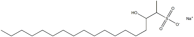 3-Hydroxyoctadecane-2-sulfonic acid sodium salt Struktur