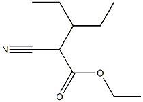 2-Cyano-3-ethylpentanoic acid ethyl ester Struktur