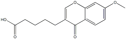 5-(7-Methoxy-4-oxo-4H-1-benzopyran-3-yl)valeric acid Struktur