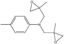 N,N-Di(2-methylglycidyl)-4-methylaniline Struktur