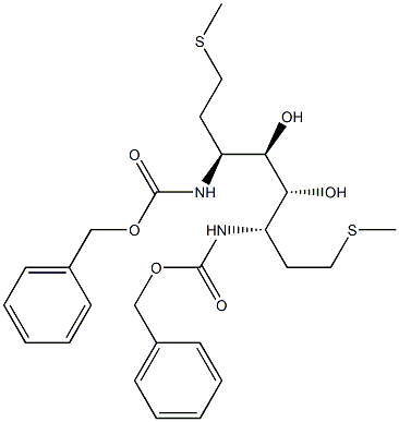 (3S,4R,5R,6S)-1,8-Bis(methylthio)-3,6-bis[(benzyloxycarbonyl)amino]octane-4,5-diol Struktur