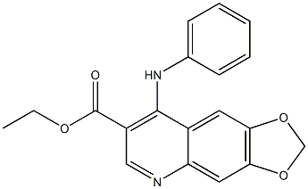 4-[[Phenyl]amino]-6,7-(methylenedioxy)quinoline-3-carboxylic acid ethyl ester Struktur