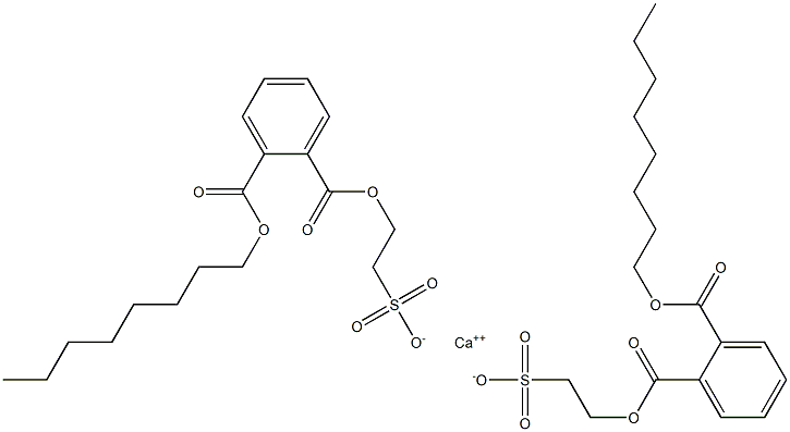 Bis[2-[(2-octyloxycarbonylphenyl)carbonyloxy]ethanesulfonic acid]calcium salt Struktur