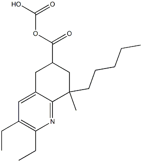 5,6,7,8-Tetrahydro-8-pentyl-8-methylquinoline-6,6-dicarboxylic acid diethyl ester Struktur