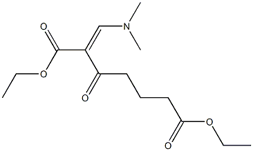 2-[(Dimethylamino)methylene]-3-oxo-7-ethoxy-7-oxoheptanoic acid ethyl ester Struktur