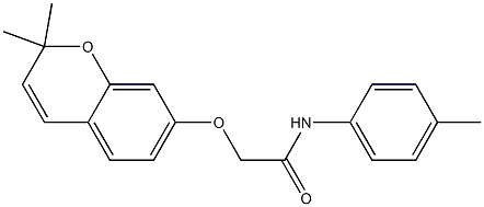 2-[[2,2-Dimethyl-2H-1-benzopyran-7-yl]oxy]-4'-methylacetanilide Struktur