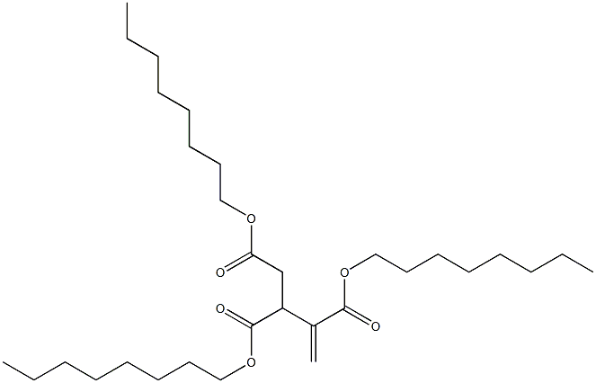 3-Butene-1,2,3-tricarboxylic acid trioctyl ester Struktur