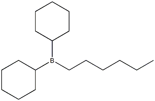 Hexyldicyclohexylboron Struktur