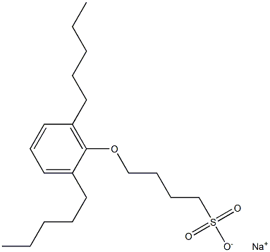 4-(2,6-Dipentylphenoxy)butane-1-sulfonic acid sodium salt Struktur