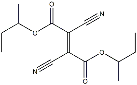 (E)-2,3-Dicyano-2-butenedioic acid di-sec-butyl ester Struktur