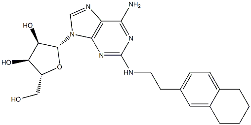 2-[2-[(5,6,7,8-Tetrahydronaphthalen)-2-yl]ethylamino]adenosine Struktur