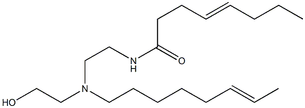 N-[2-[N-(2-Hydroxyethyl)-N-(6-octenyl)amino]ethyl]-4-octenamide Struktur