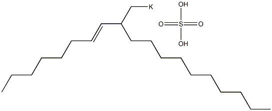 Sulfuric acid 2-(1-octenyl)dodecyl=potassium ester salt Struktur