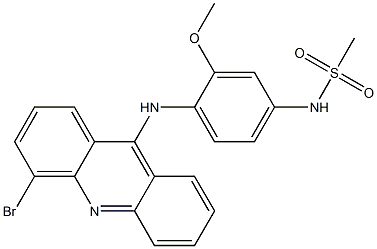 N-[4-[(4-Bromo-9-acridinyl)amino]-3-methoxyphenyl]methanesulfonamide Struktur