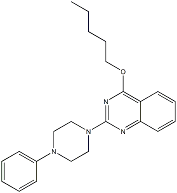 2-[4-Phenyl-1-piperazinyl]-4-pentyloxyquinazoline Struktur