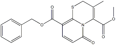 3-Methyl-6-oxo-2H,6H-pyrido[2,1-b][1,3]thiazine-4,9-dicarboxylic acid 9-benzyl 4-methyl ester Struktur