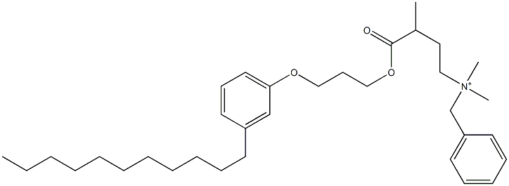 N,N-Dimethyl-N-benzyl-N-[3-[[3-(3-undecylphenyloxy)propyl]oxycarbonyl]butyl]aminium Struktur