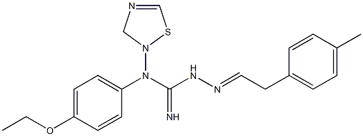 Dihydro-N-[(imino)[2-[2-(4-methylphenyl)ethylidene]hydrazino]methyl]-N-(4-ethoxyphenyl)-1,2,4-thiadiazol-2(3H)-amine Struktur