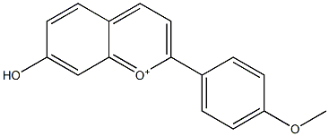 2-(4-Methoxyphenyl)-7-hydroxy-1-benzopyrylium Struktur