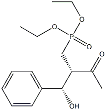 [(2S,3S)-2-Acetyl-3-hydroxy-3-phenylpropyl]phosphonic acid diethyl ester Struktur