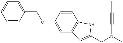 2-[Methyl(1-propynyl)aminomethyl]-5-(benzyloxy)-1H-indole Struktur