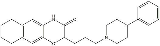 2-[3-[4-Phenylpiperidin-1-yl]propyl]-6,7,8,9-tetrahydro-2H-naphth[2,3-b][1,4]oxazin-3(4H)-one Struktur