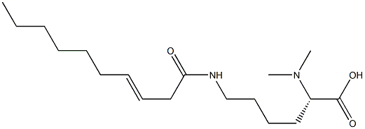 N6-(3-Decenoyl)-N2,N2-dimethyllysine Struktur