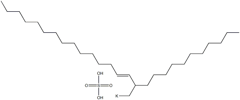 Sulfuric acid 2-undecyl-3-heptadecenyl=potassium ester salt Struktur