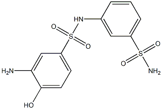 m-(3-Amino-4-hydroxyphenylsulfonylamino)benzenesulfonamide Struktur