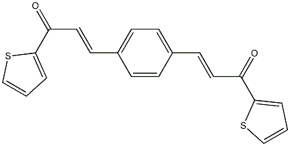 3,3'-(1,4-Phenylene)bis[1-(2-thienyl)-1-oxo-2-propene] Struktur