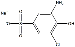 3-Amino-5-chloro-4-hydroxybenzenesulfonic acid sodium salt Struktur