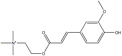 2-[[3-(4-Hydroxy-3-methoxyphenyl)propenoyl]oxy]-N,N,N-trimethylethanaminium Struktur