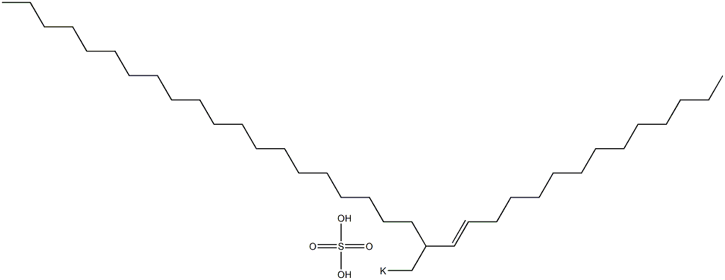 Sulfuric acid 2-(1-tetradecenyl)docosyl=potassium ester salt Struktur