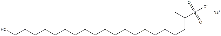 21-Hydroxyhenicosane-3-sulfonic acid sodium salt Struktur