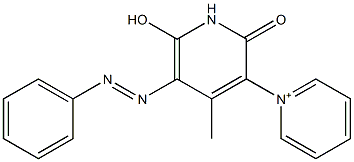 [1',2'-Dihydro-6'-hydroxy-4'-methyl-2'-oxo-5'-(phenylazo)-1,3'-bipyridin]-1-ium Struktur