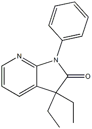 1,3-Dihydro-3,3-diethyl-1-phenyl-2H-pyrrolo[2,3-b]pyridin-2-one Struktur