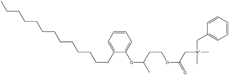 N,N-Dimethyl-N-benzyl-N-[[[3-(2-tridecylphenyloxy)butyl]oxycarbonyl]methyl]aminium Struktur