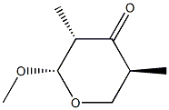 (2S,3S,5S)-2-Methoxy-3,5-dimethyl-2,3,5,6-tetrahydro-4H-pyran-4-one Struktur