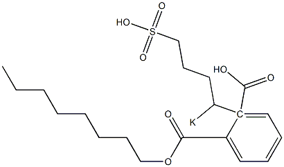 Phthalic acid 1-octyl 2-(1-potassiosulfobutyl) ester Struktur