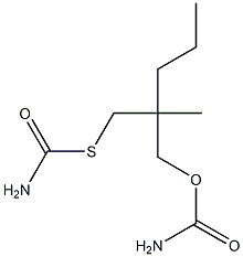 Carbamic acid 2-(carbamoylthiomethyl)-2-methylpentyl ester Struktur