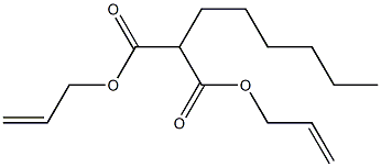 2-Hexylmalonic acid bis(2-propenyl) ester Struktur